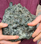 19cms EPIDOTE QUARTZ CRYSTALS PERU CLUSTER COLLECTOR GREEN COLOR MINERAL CB92
