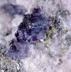 15ms  GREEN PURPLE FLUORITE PYRITE CRYSTAL PERU HUANZALA MINE SHINY KB17