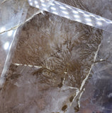 11cms QUARTZ DENDRITIC MANGANESE SHINY POLISHED CRYSTAL MINERAL SPECIMEN QB91