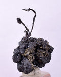3.2cms NATIVE SILVER WIRES PERU ACANTHITE PYRITE UCHUCCHACUA MINE HB248