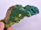 75grs GEM SILICA CHRYSOCOLLA SLAB PERU CHALCEDONY QUARTZ BLUE ROUGH SB127