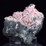 4.9cms RHODOCHROSITE ROSETTE PYRITE CRYSTALS PERU MINERAL SPECIMEN RB576