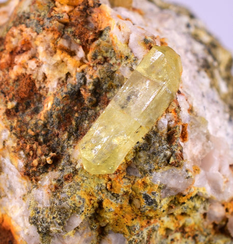 5cms YELLOW APATITE CRYSTALS IMILCHIL MOROCCO MINERAL SPECIMEN AB237