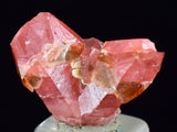1.8cms TWIN SCEPTER RHODOCHROSITE CRYSTALS PERU UCHUCHACCUA MINE RB479