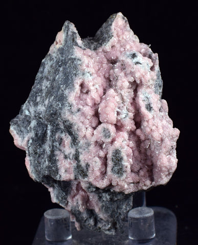5.6cms RHODOCHROSITE ROSETTE PYRITE CRYSTALS PERU MINERAL SPECIMEN RB575