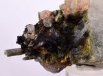 9.3cms QUARTZ EPIDOTE TOURMALINE CRYSTAL MINERAL SPECIMEN QB102