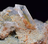 8.7cms LIMONITE IN SELENITE CRYSTAL COLLECTOR PERU MINERAL SPECIMEN TB107