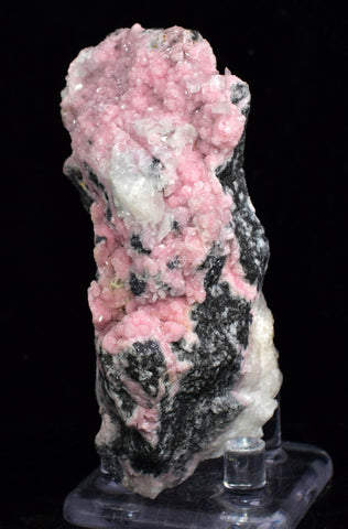 7.5cms RHODOCHROSITE QUARTZ CALCITE CRYSTALS JORDANITE (?) GALENA PERU RB510
