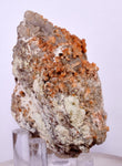 6.1 cms RED ORANGE ZEOLITE STILBITE LAUMONTITE CALCITE CRYSTALS PERU FB60