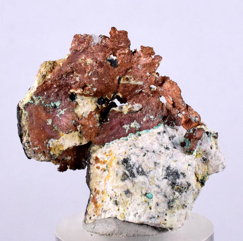 3.4cms NATIVE COPPER PERU CRYSTAL IRON NEW FIND SOME FINE IRIDESCENT IB25