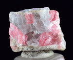 1.9cms RHODOCHROSITE PYRITE FLUORITE CHINA CRYSTAL RHOMBOHEDRAL MINIATURE RB638