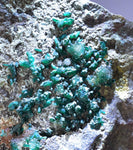 14.5cms DIOPTASE CRYSTALS PERU QUARTZ CHRYSOCOLLA MINERAL SPECIMEN KB41