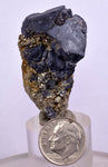 4.5cms GALENA QUARTZ PYRITE CRYSTAL CUBIC PERU MINERAL SPECIMEN  GB38