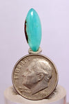 2ct GEM BLUE OPAL SCENIC CABOCHON PERU SEASCAPE PENDANT JEWELRY BB363