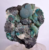 7.9cms DRUZY CHRYSOCOLLA QUARTZ MALACHITE BOTRYOIDAL PERU MINERAL SPECIMEN DB84