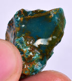 11.5grs GEM SILICA CHRYSOCOLLA LILY MINE PERU CHALCEDONY QUARTZ BLUE ROUGH SB150