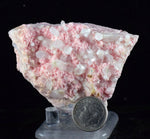 6cms RHODOCHROSITE ROSETTE QUARTZ PERU PINK CRYSTALS NEEDLES MINERAL RB129