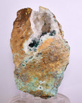 11cms DRUZY CHRYSOCOLLA ATACAMITE MALACHITE QUARTZ CRYSTALS LILY MINE PERU DB64