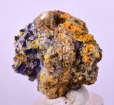 3.4cms GEM RARE WULFENITE FLUORITE MINI CRYSTALS ALAMO ARIZONA USA YB52