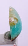 4ct GEM BLUE OPAL SCENIC CABOCHON PERU SEASCAPE PENDANT JEWELRY BB105