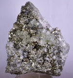 16cms PYRITE CUBIC QUARTZ FLUORITE PERU SHINY CRYSTALS MINERAL MB128