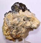 12cms GALENA QUARTZ PYRITE CRYSTAL CUBIC PERU MINERAL SPECIMEN  GB37