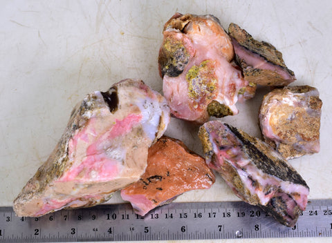 1 Kilogram GEM PINK OPAL PERU ROUGH TRANSLUCENT CORAL COLOR PB97