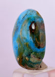 12cts GEM BLUE OPAL SCENIC CABOCHON PERU SEASCAPE PENDANT JEWELRY BB389