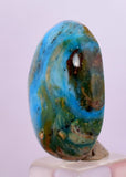 12cts GEM BLUE OPAL SCENIC CABOCHON PERU SEASCAPE PENDANT JEWELRY BB389