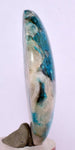 165carats  BLUE CHRYSOCOLLA QUARTZ MALACHITE PERU SCENIC CABOCHON PENDANT BB302