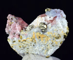 3.2cms RHODOCHROSITE QUARTZ PYRITE CHINA CRYSTAL RHOMBOHEDRAL MINIATURE RB660
