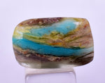 7ct GEM BLUE OPAL SCENIC CABOCHON PERU SEASCAPE PENDANT JEWELRY BB345