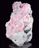 13cms RHODOCHROSITE ROSETTE PYRITE CRYSTALS PERU MINERAL SPECIMEN RB581