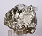 6.5cms PYRITE CUBIC QUARTZ CALCITE PERU SHINY CRYSTALS MINERAL COLLECTOR MB21