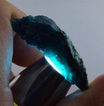 54grs BLUE MALACHITE CHRYSOCOLLA SCULPTURE SCENIC PERU ROUGH DECORATION UB180