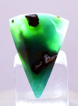 5carats GEM SILICA CHRYSOCOLLA CABOCHON CHALCEDONY LILY MINE PERU SCENIC BB145