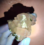 5cms CALCITE QUARTZ PYRITE DICKITE SCHEELITE ? PERU HUANZALA AB124