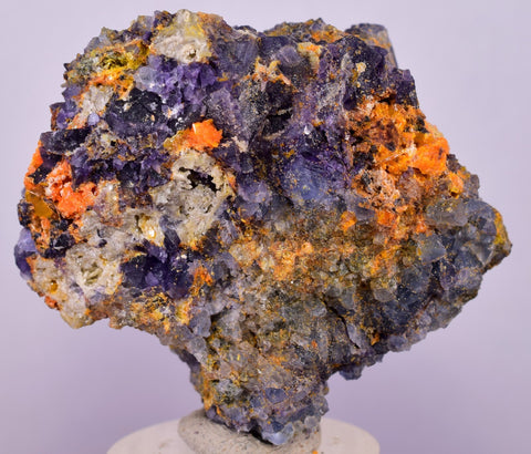 4.3cms GEM WULFENITE FLUORITE MIMETITE CRYSTALS ALAMO ARIZONA USA MINERAL YB47