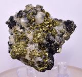 4.1cms APATITE QUARTZ PYRITE CRYSTALS PERU HUANZALA AB246