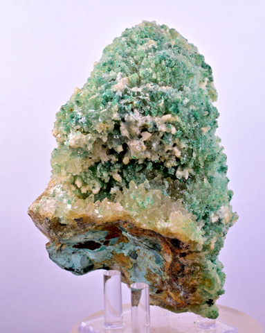 11cms STALACTITE ATACAMITE CALCITE CHRYSOCOLLA MALACHITE LILY MINE PERU AB248