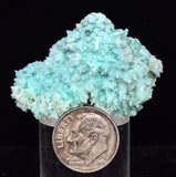 4.2cm SHATTUCKITE ON SELENITE PICKERINGITE CRYSTAL  COLOR PERU CHRYSOCOLLA TB71