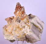 9.5 cms RED ORANGE ZEOLITE STILBITE LAUMONTITE CALCITE CRYSTALS PERU FB79