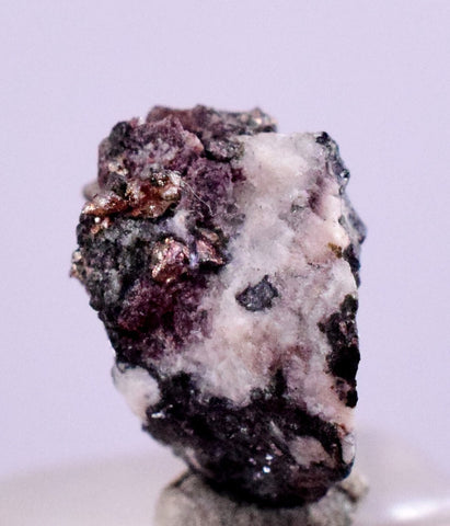 1cms NATIVE SILVER WIRES PERU PROUSTITE CALCITE QUARTZ UCHUCCHACUA MINE HB53