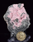 6.7cms RHODOCHROSITE ROSETTE PERU PINK CRYSTALS HUANZALA MINE MINERAL RB469
