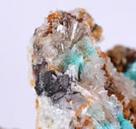 5.4cms CHRYSOCOLLA MALACHITE SELENITE CRYSTALS PERU QUARTZ CALCITE CB28