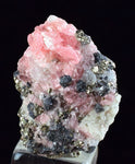 2cms RHODOCHROSITE FLUORITE PYRITE CRYSTAL RHOMBOHEDRAL SUPER MINIATURE RB299