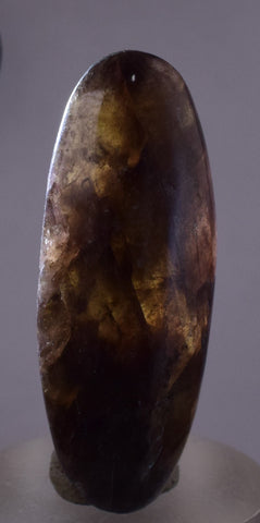 37cts GEM AXINITE PURPLE CABOCHON  PERU SUPER SHINY RARE MINERAL SPECIMEN BB307