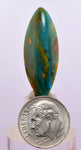 10.5ct GEM BLUE OPAL SCENIC CABOCHON PERU SEASCAPE PENDANT JEWELRY BB386