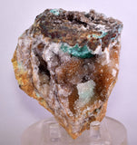 9.8cms DRUZY CHRYSOCOLLA MALACHITE QUARTZ LILY MINE PERU COPPER MINERAL DB54