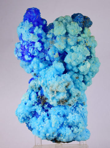 14cms NEW BLUE CHALCANTHITE NATURAL BOTRYOIDAL CRYSTALS PERU TRANSLUCENT FB78